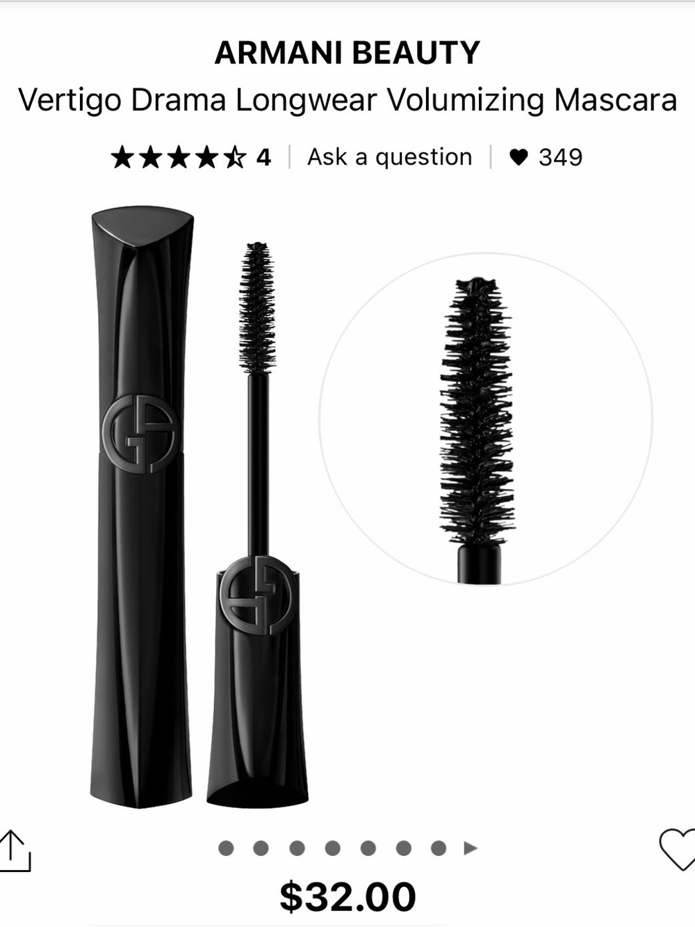 Giorgio Armani Vertigo Drama Mascara new in box. Only taken out for pics. 10ml